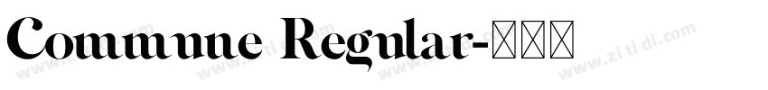Commune Regular字体转换